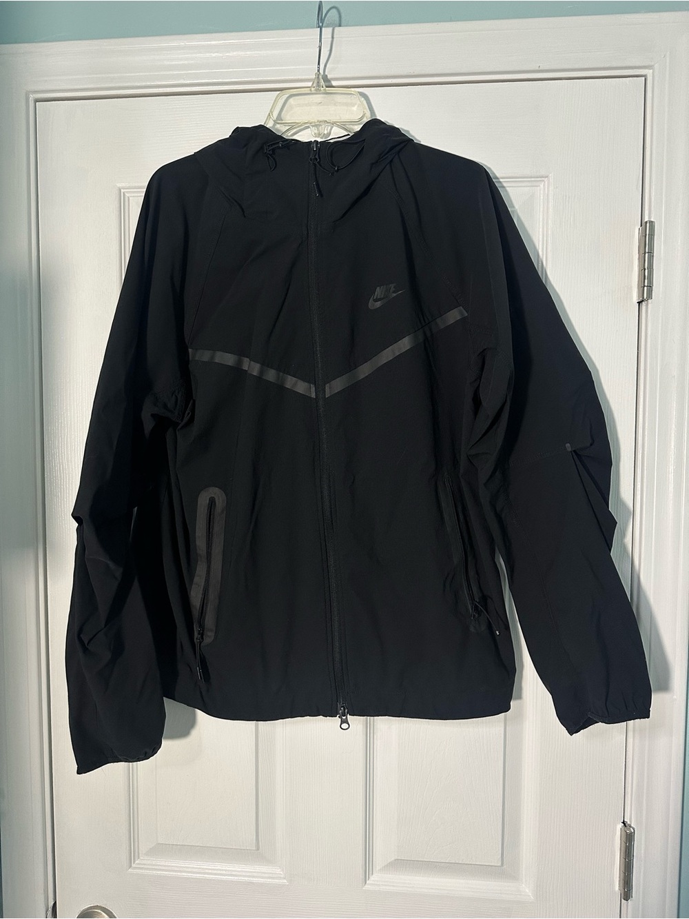 Nike Black Hooded Windbreaker with Accents